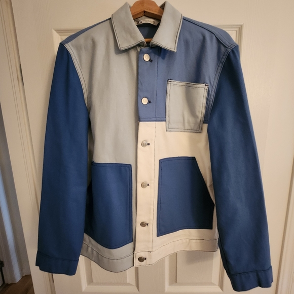 Zara Other - NWOT Men's blue and white jacket by Zara